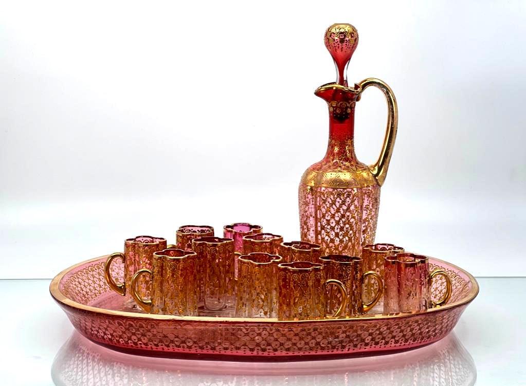 Bohemian Enameled Glass Decanter Set (1 of 20)