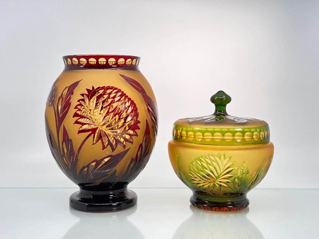 Two Moser Style Cut Glass Pieces (1 of 12)