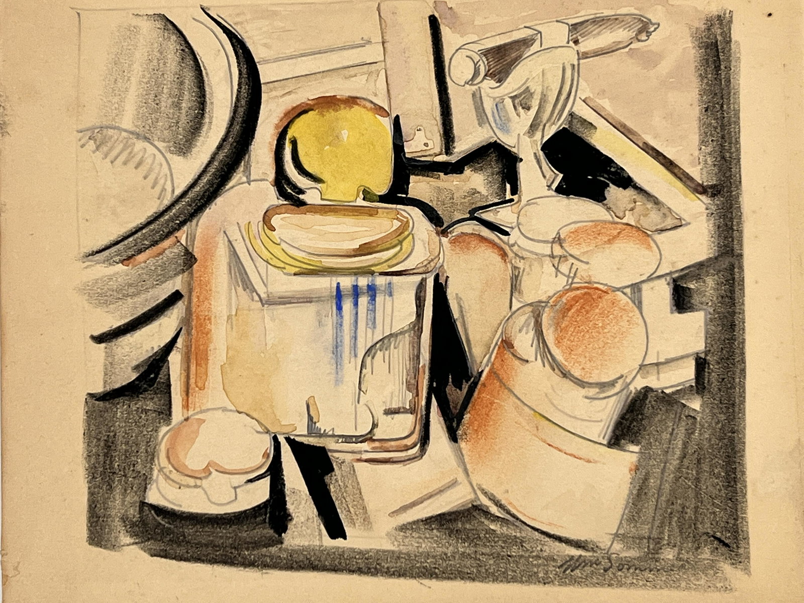 William Sommer Drawing, Modern Still Life (1 of 7)