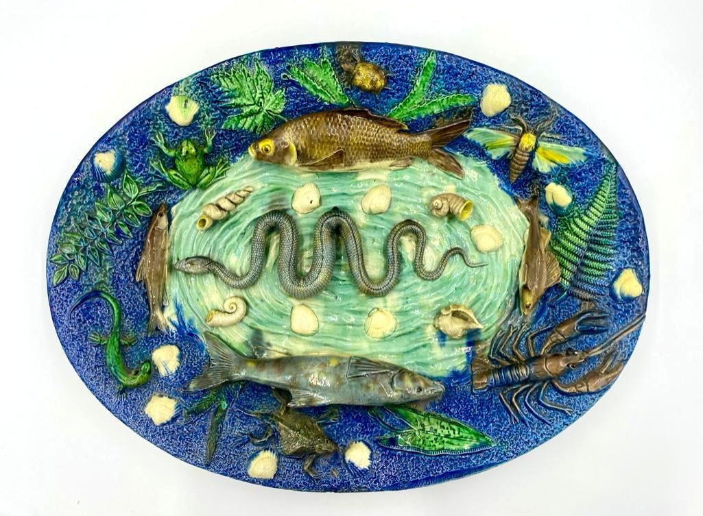 Francois Maurice Palissy Ware Large Charger (1 of 13)