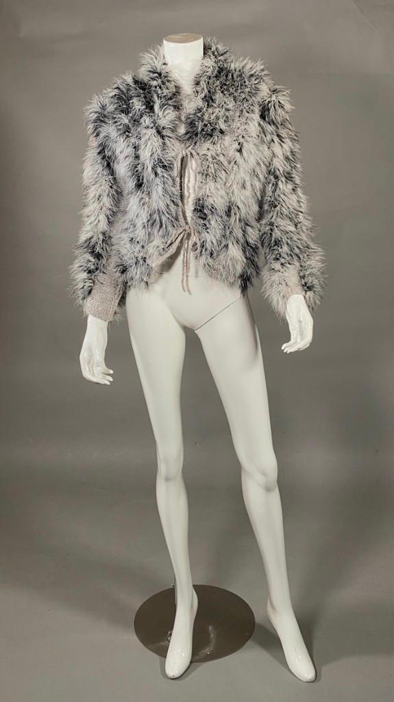 Dyed Grey Natural Ostrich Feather Jacket (1 of 7)