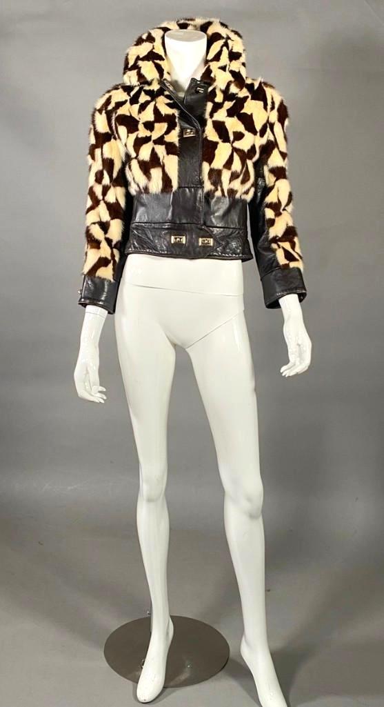Vintage Mink and Leather Crop Jacket (1 of 9)