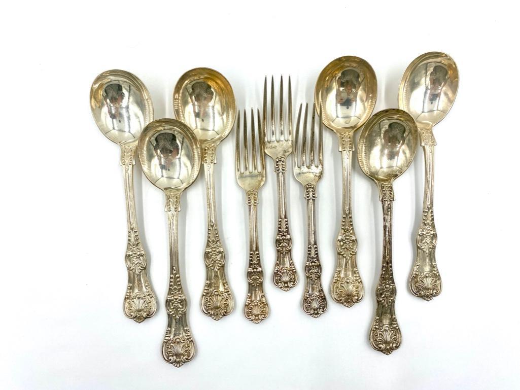 Tiffany Sterling Silver Flatware Lot, English King Pattern (1 of 12)