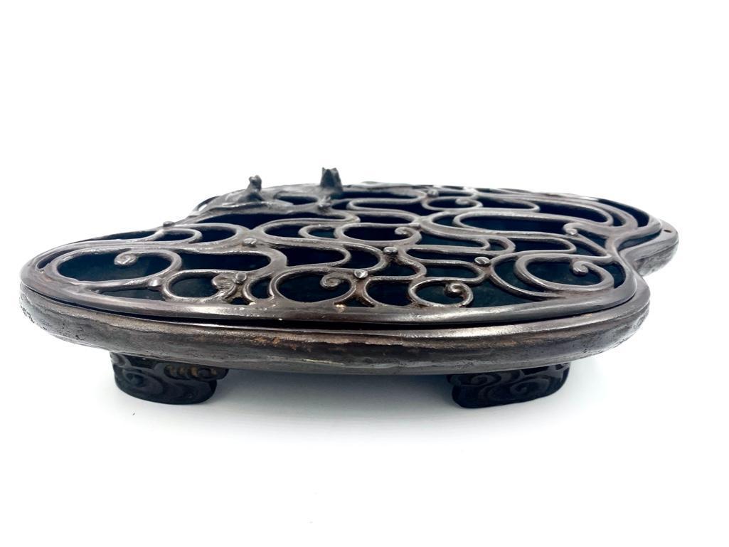 Japanese Meiji Bronze Flower Container (1 of 9)