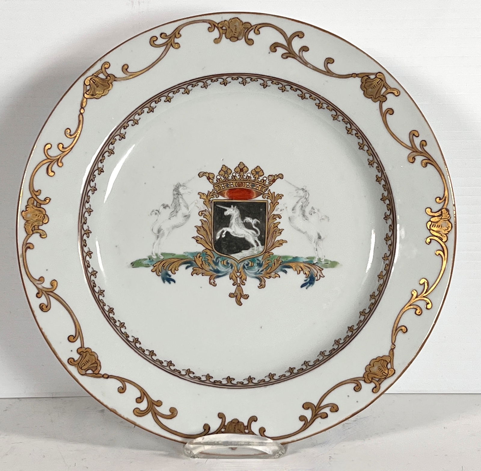 Chinese Export Armorial Dish (1 of 6)