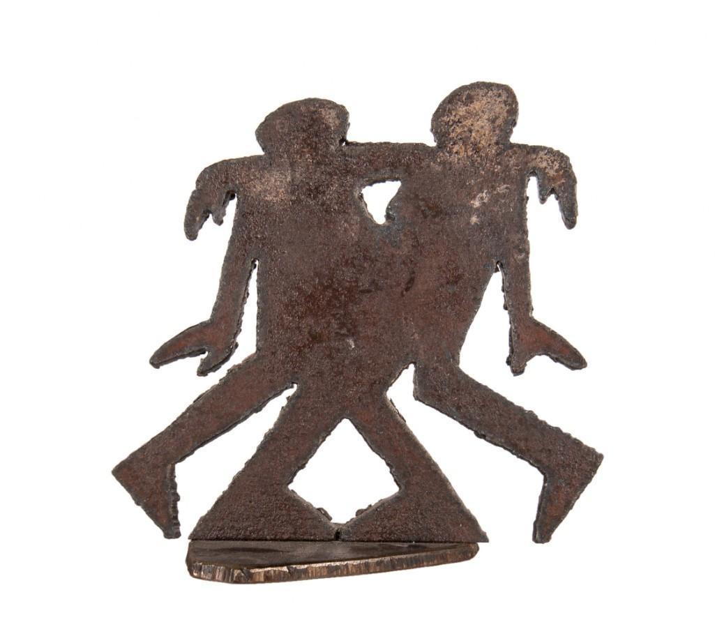 Contemporary Steel Cut-Out Sculpture, Two Figures Dancing (1 of 6)