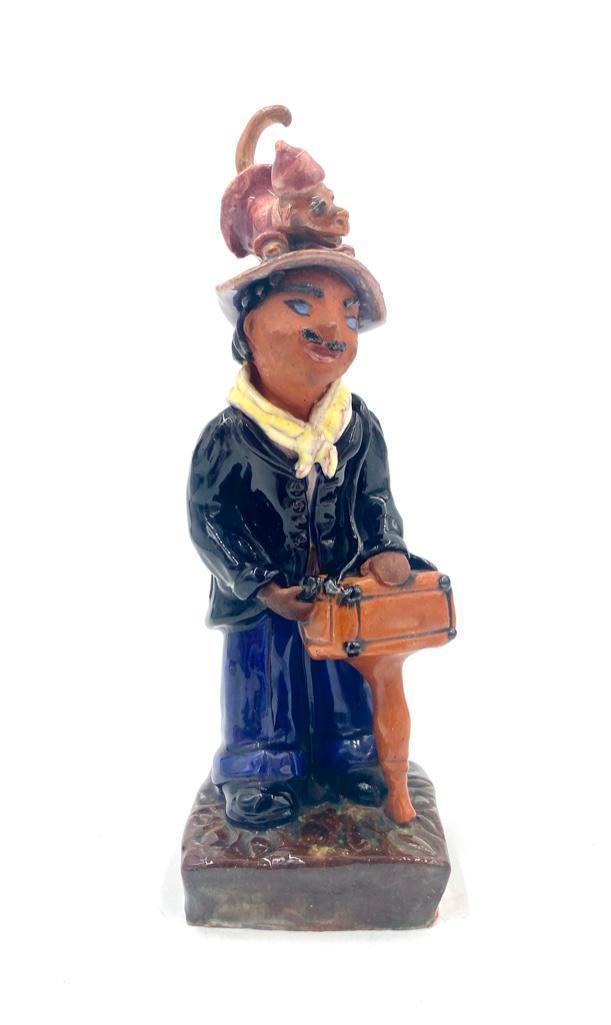 Dorothy S. Harkins Glazed Ceramic Sculpture, Organ Grinder (1 of 7)