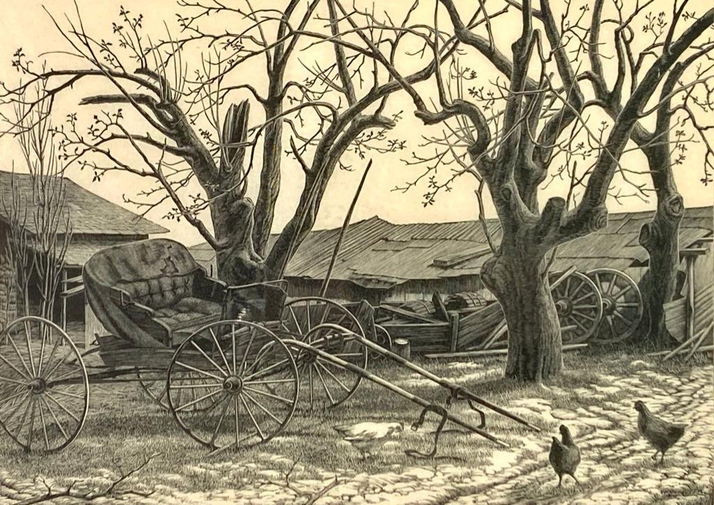 Grace Thurston Arnold Albee Wood engraving, Forgotten Things (1 of 12)