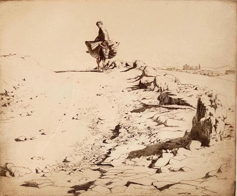 Ernest Stephen Lumsden, Etching, A Spanish Road 1923 (1 of 7)