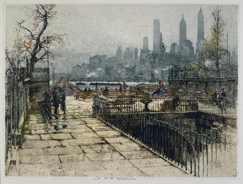 Tanna Kasimir Hoernes Etching, Montague Terrace, New York (1 of 6)