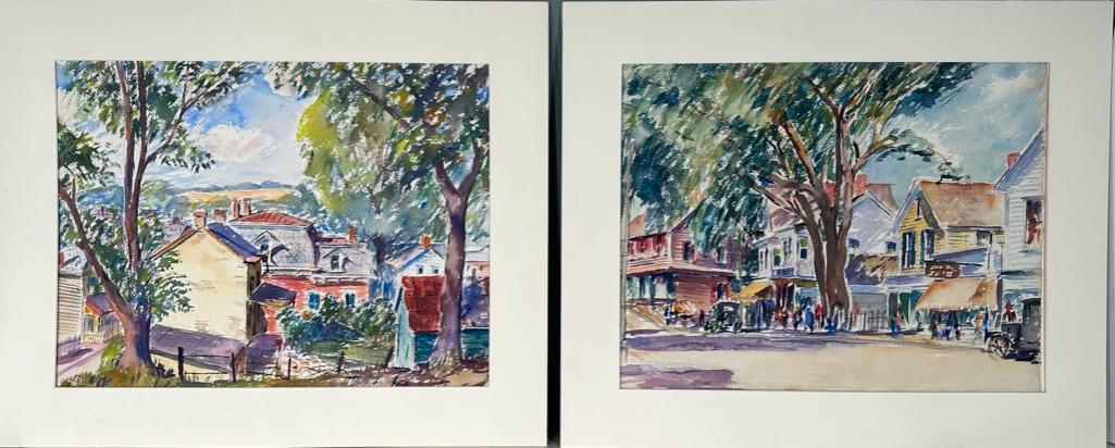 Two American Watercolors, Artist Unknown (1 of 10)