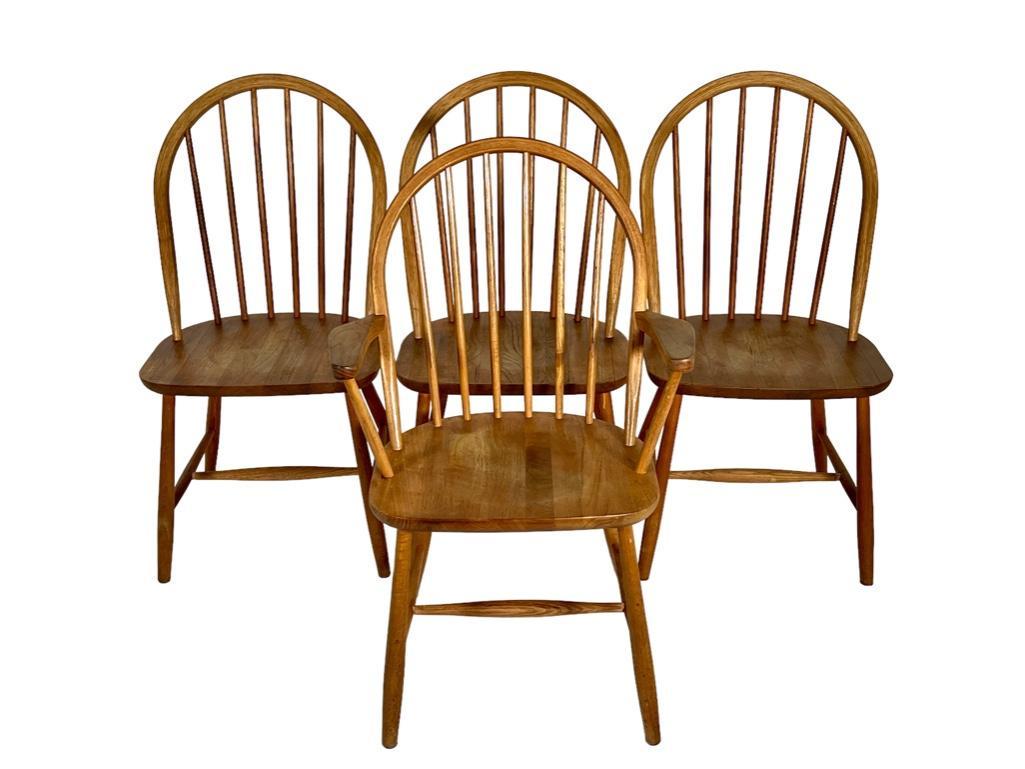 Four Eric Ole Jorgenson Danish Oak Windsor Chairs (1 of 9)