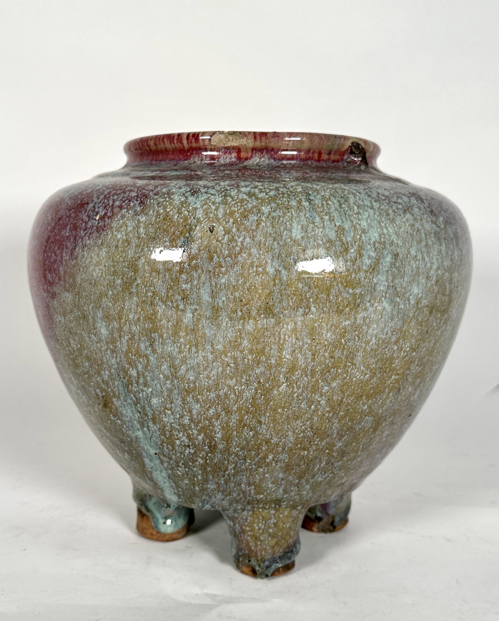 Porcelain Vase with Jun Style Glaze (1 of 4)