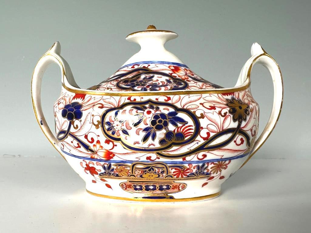 English Imari Pattern Covered Sugar Dish (1 of 5)