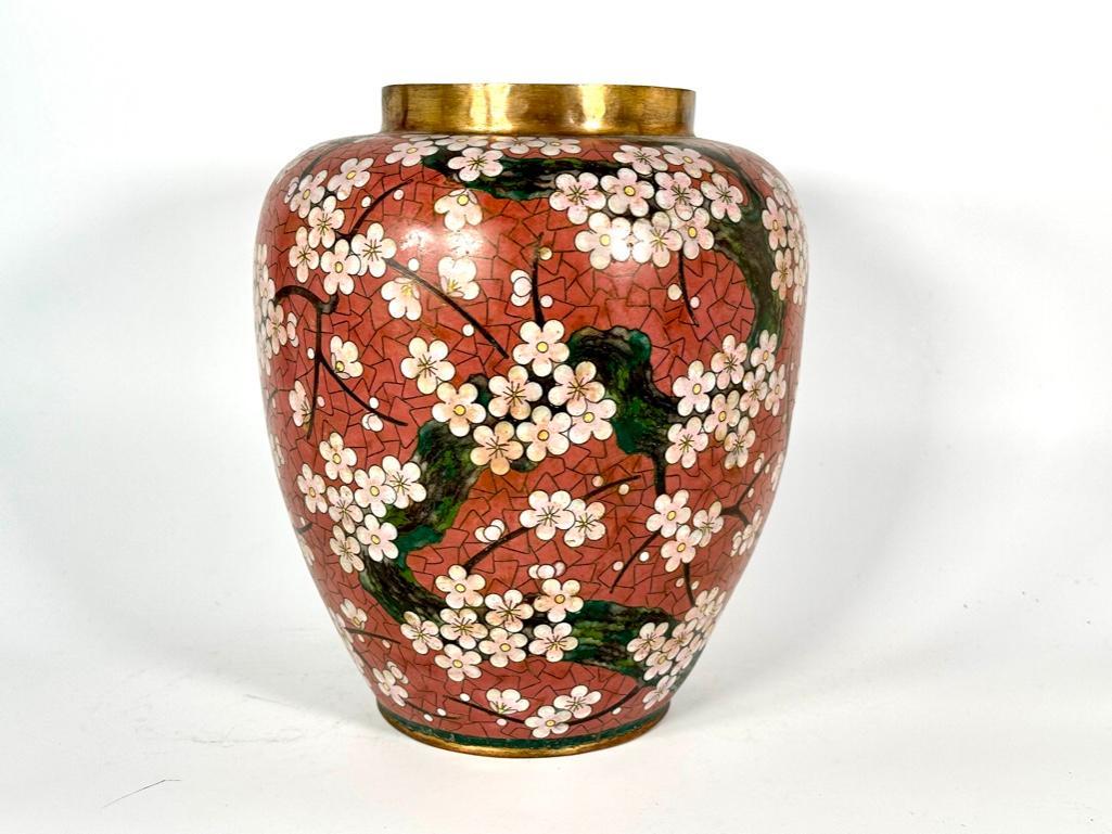 Chinese Cloisonne Enamel Vase (1 of 8)