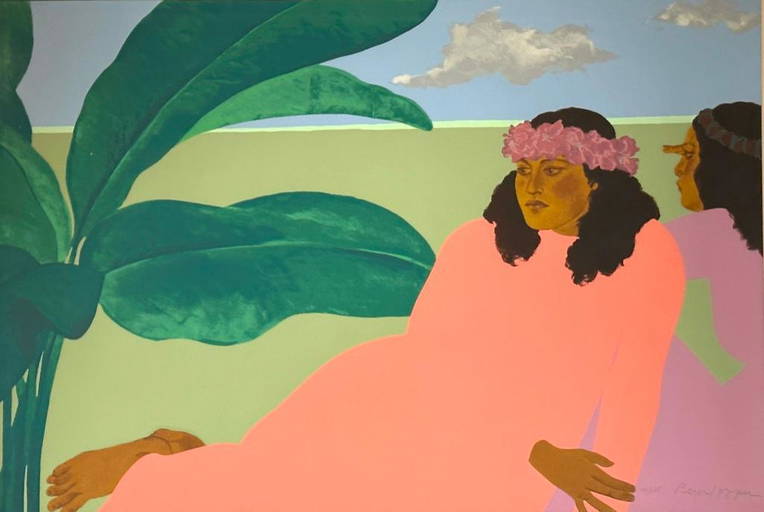 Pegge Hopper Serigraph, Kailua Noon, B
