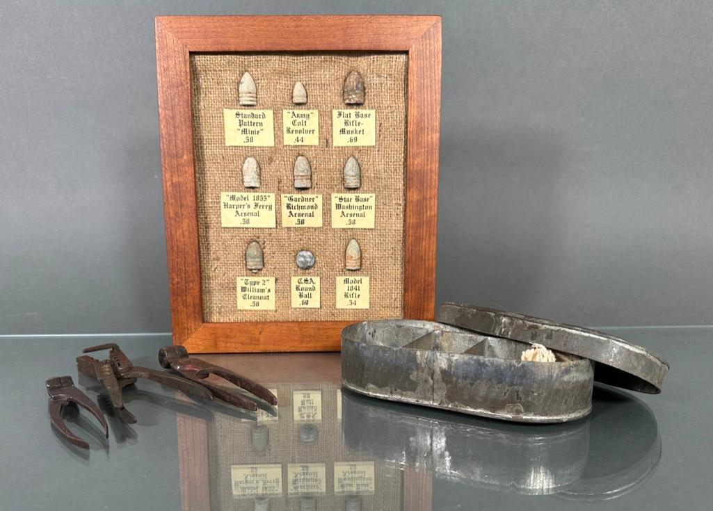 A Collection of Bullets, Shooters Box and Bullet Molds (1 of 8)