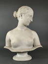 Hiram Powers Marble Sculpture, Bust of The Greek Slave