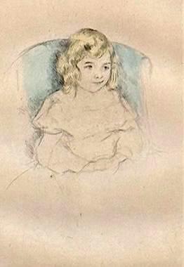 Mary Cassatt Etching, "Sara Smiling" (1 of 6)