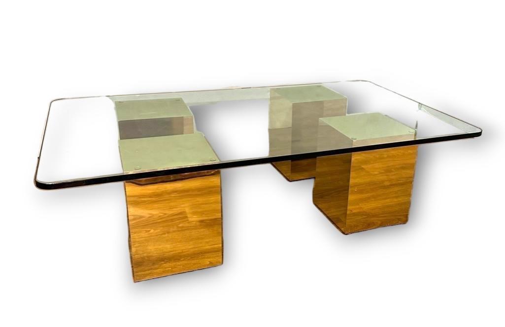 1970's Modern Brass and Glass Coffee Table (1 of 6)