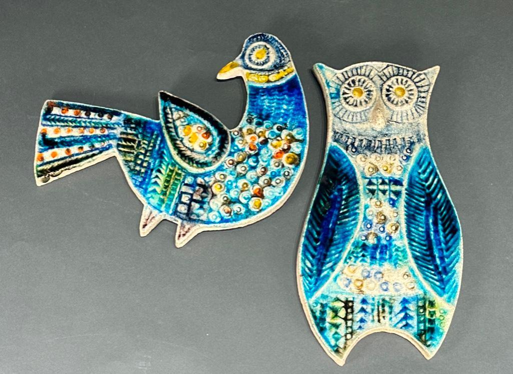 Two Italian Glazed Ceramic Wall Plaques, c. 1960's (1 of 5)
