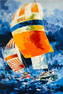 Wayland Moore Serigraph, America's Cup
