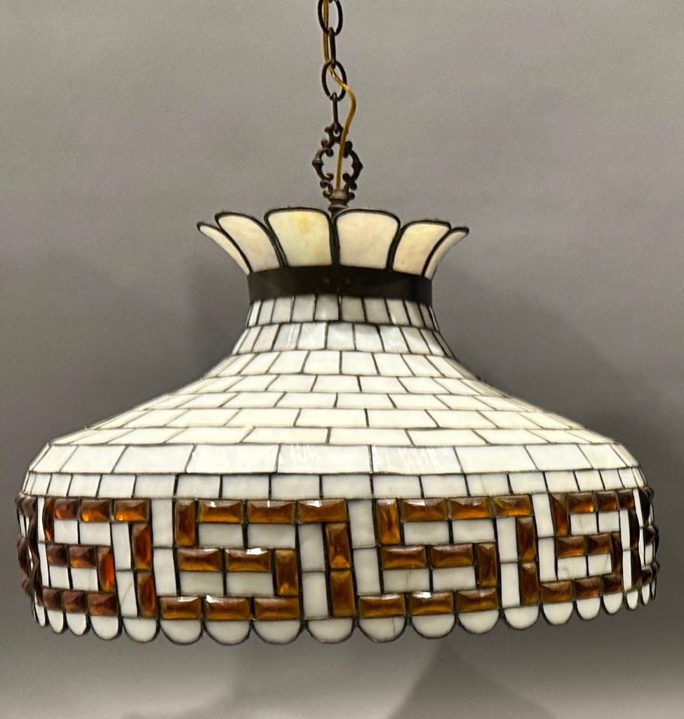 Leaded Glass Light Fixture (1 of 9)
