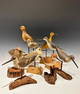 Robert Guge, Assortment of Nine Carved Shore Birds