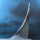 Lynn Davis Photograph, "Monument to the Conquerors of Space of the VDNKh."