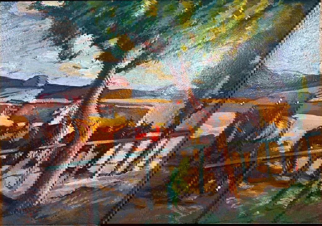 Henry Keller Oil, "new Mexico" Auction