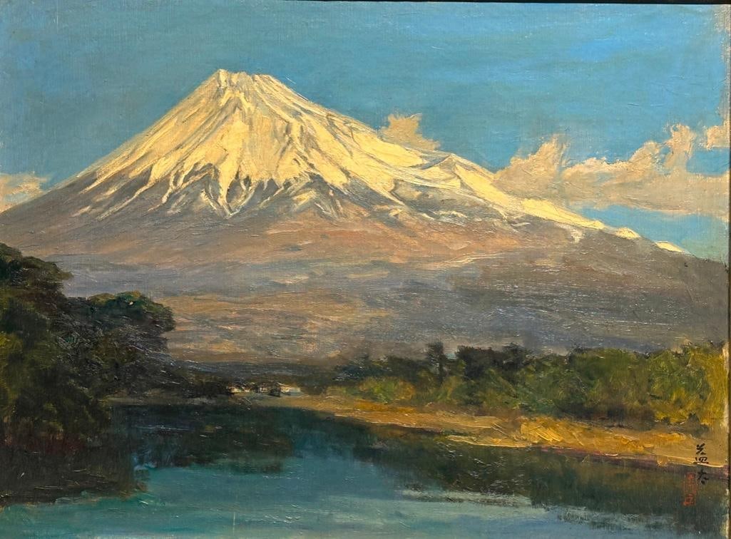 Japanese School Oil, 20th Century, Mount Fuji (1 of 8)