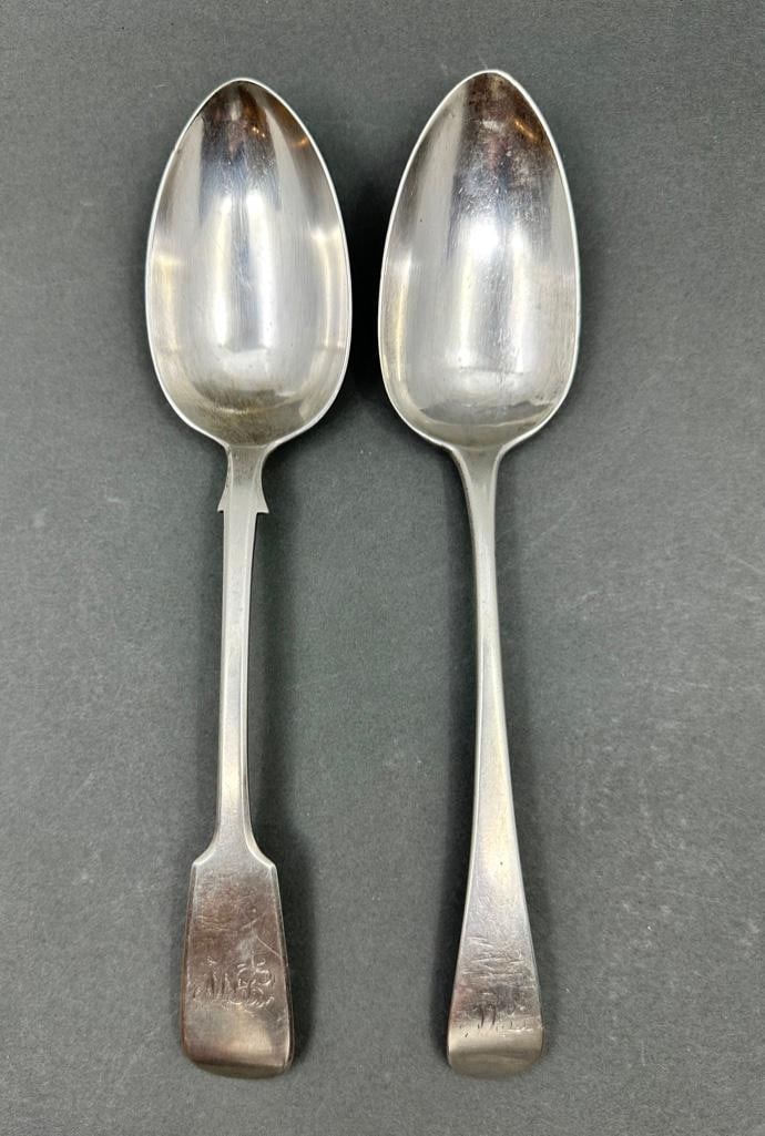 Two British Silver Spoons, London and Exeter (1 of 4)