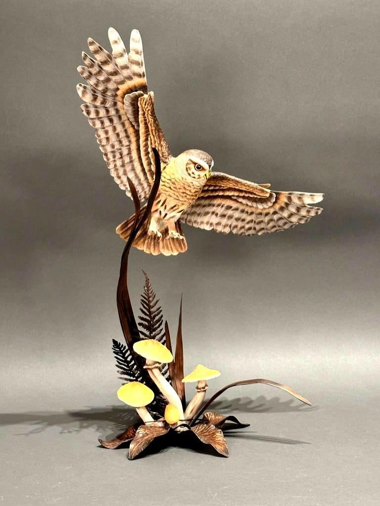 Boehm Bronze and Bisque Porcelain "Little Owl" (1 of 13)