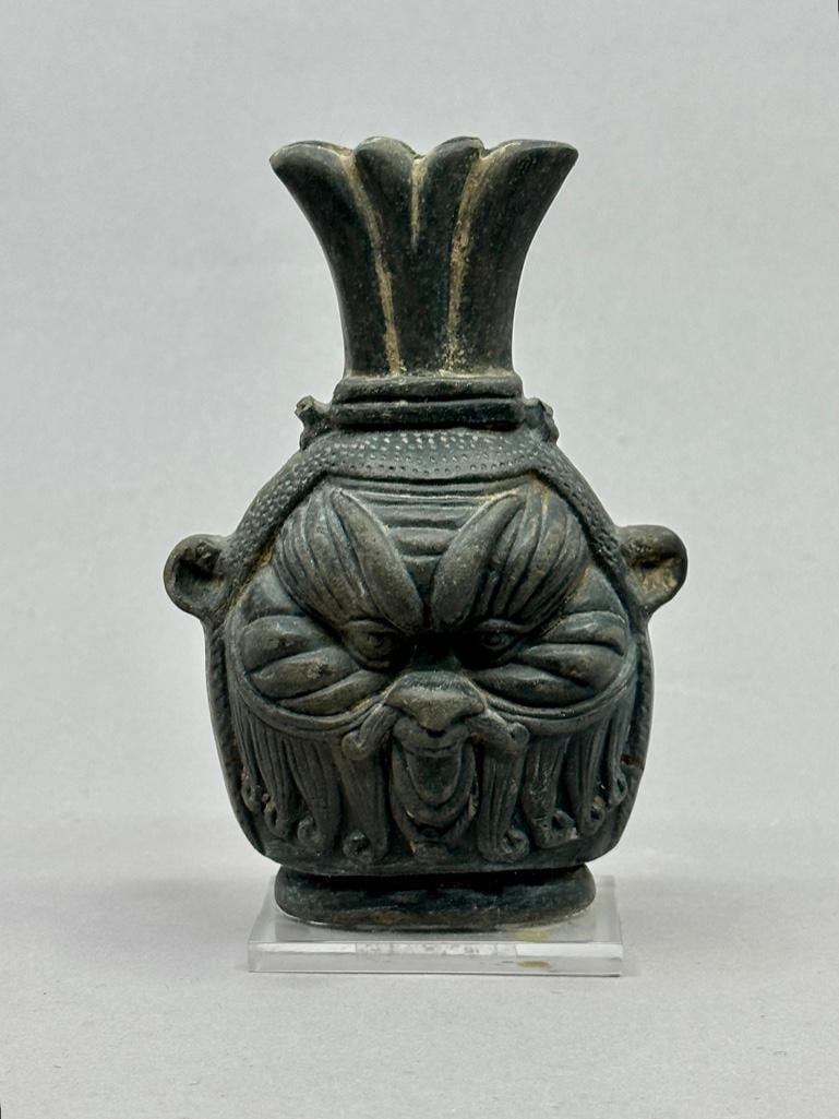 Vessel of Egyptian God Bes, ca. Ptolemaic-Roman period, ca. 3rd cen. BCE (1 of 5)