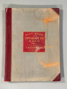 Plat Book of the City of Cleveland, Ohio, Volume One 1941: Philadelphia: G. M. Hopkins, 1941. Comprising Five Cities east, East Cleveland and South Euclid, Cleveland Heights and Shaker Heights, University Heights. Including streets and allotments. Atlas with