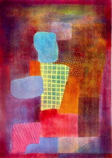 Robert Natkin (American B. 1930): Untitled, lithograph in colors, 1986, signed, dated and numbered 38/90 in pencil, very good condition. Apprx 42" x 30'' sheet size, framed under glass in brushed silver tone metal apprx 49