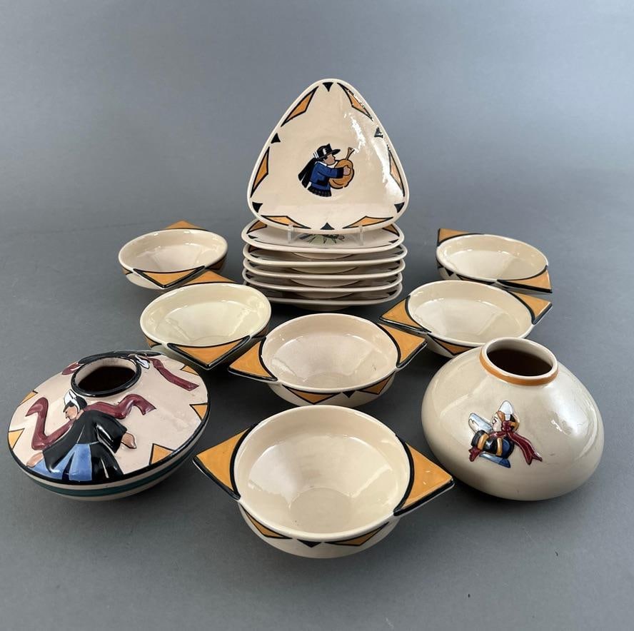 J.E. Sevellec Quimper Faience Part Service (1 of 9)