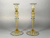 Pair of Steuben Candlesticks