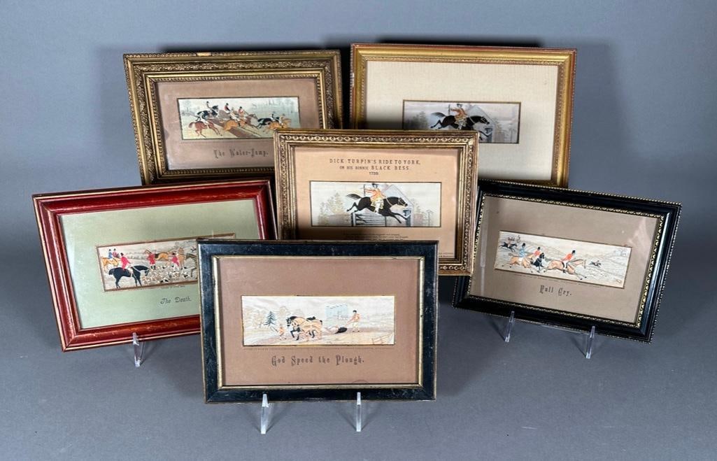 Six Framed Woven Silk Stevensgraphs (1 of 20)