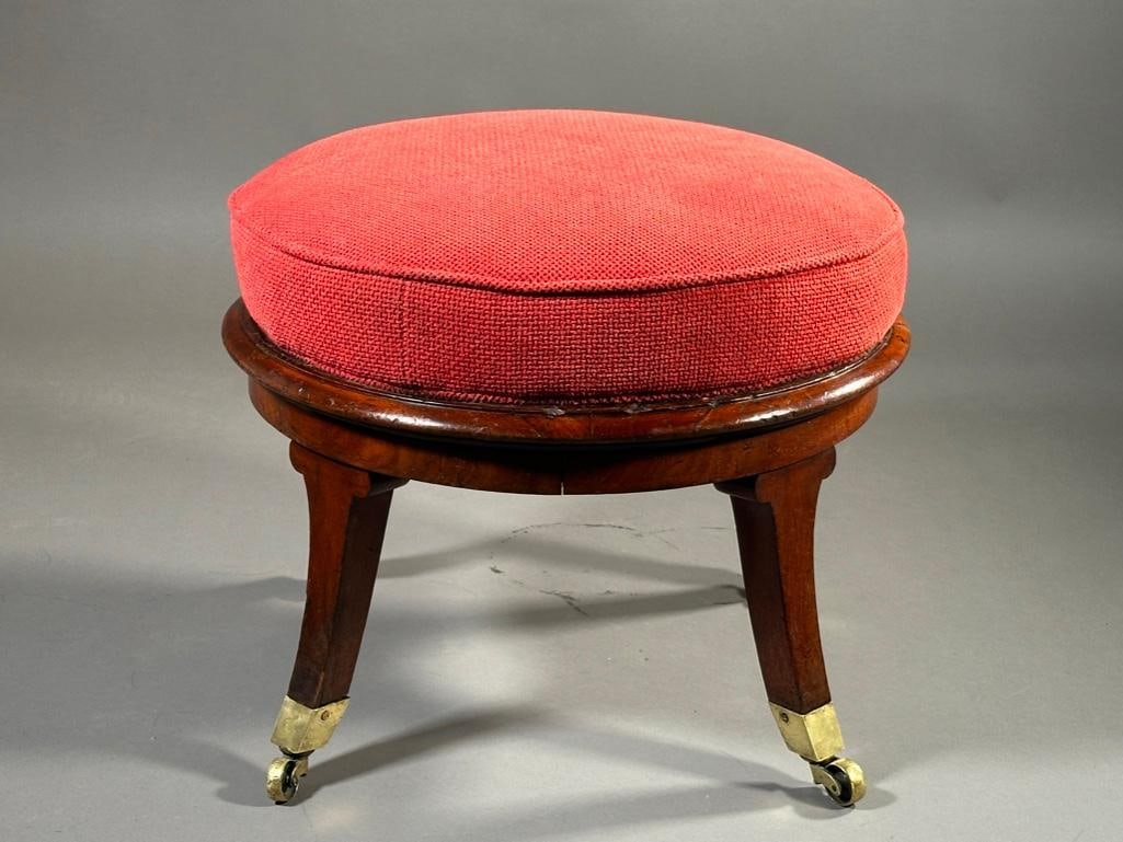 English Regency Mahogany Circular Stool (1 of 6)