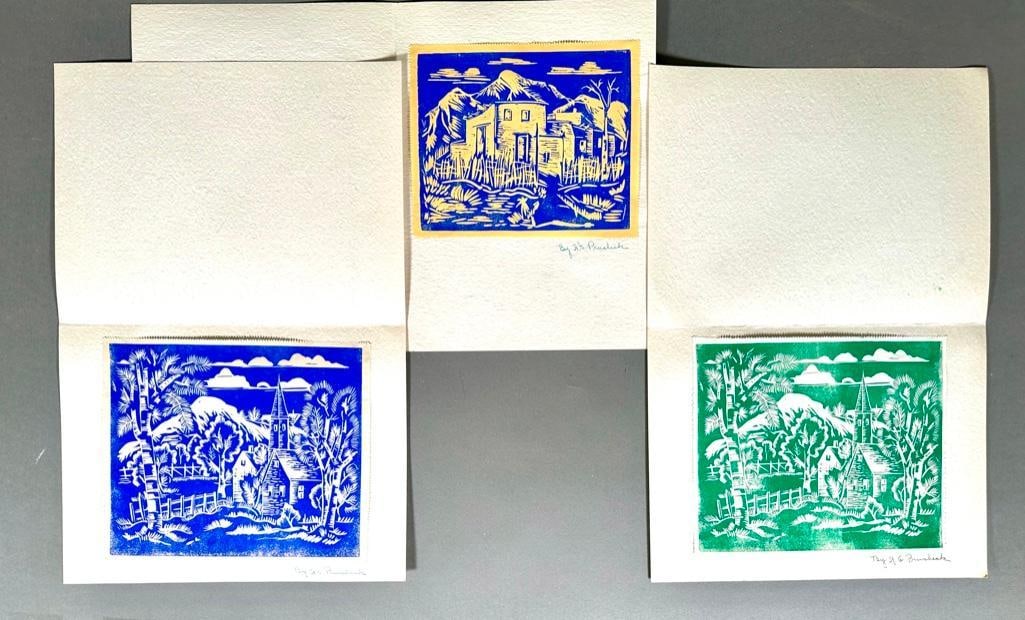 Three Harvey Gregory Prusheck Linocuts (1 of 10)