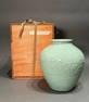 Japanese Celadon Glaze Porcelain Vase by Miyanaga Tozan I