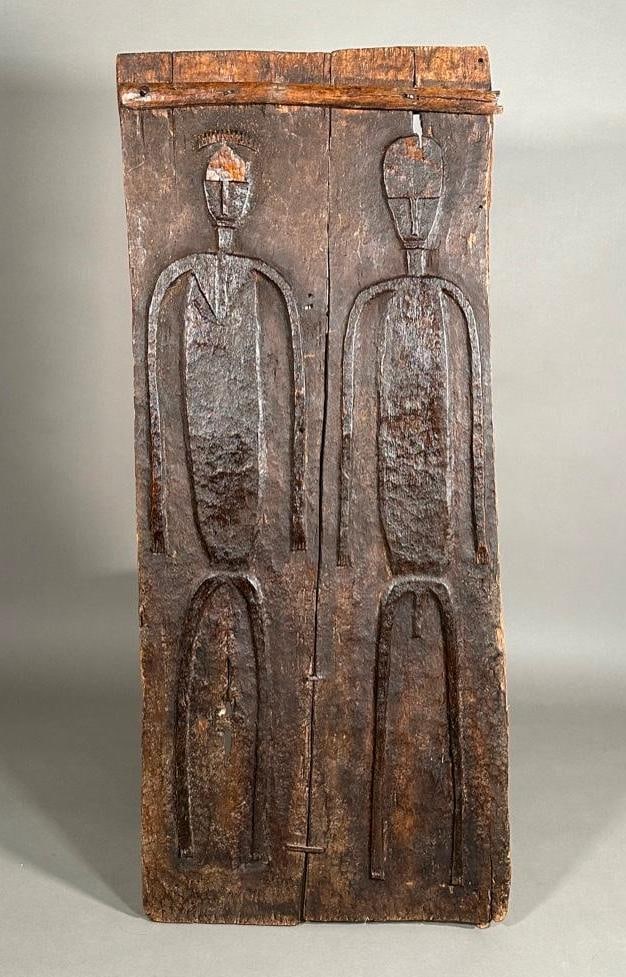 African Carved Wood Granary Door (1 of 9)