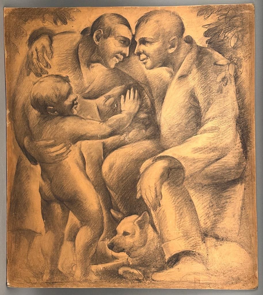 20thc. American School, Contented Family (1 of 9)