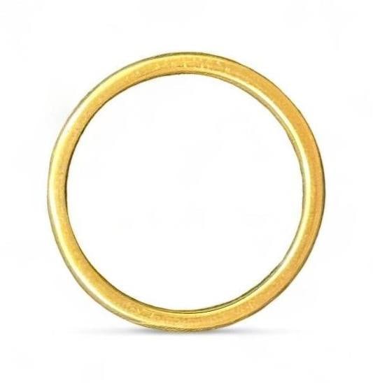 Tiffany & Co 18K Gold Band: Simple and stylish Tiffany & Co, hallmarked 18K yellow gold band, apprx 2.63 grams, apprx ring size 7.
