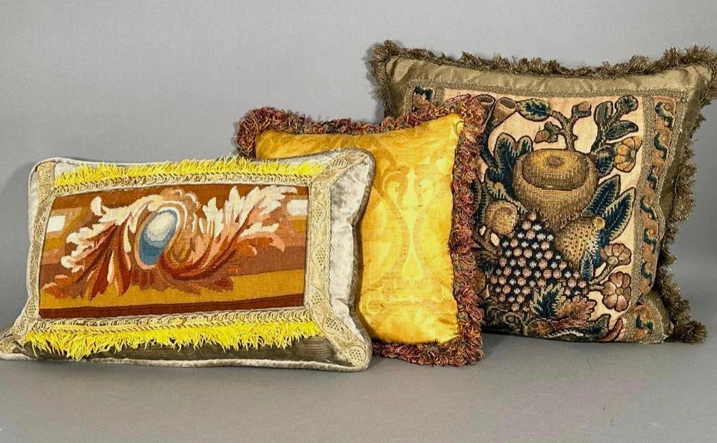 Three Pillows Fashioned from Antique Textiles (1 of 6)