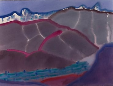 Marsha Connell Watercolor, Mountain Landscape