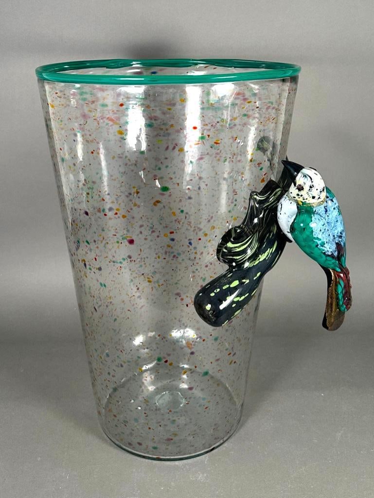 Italo Scanga Blown Glass Vessel with Bird, Purchard Royal (1 of 13)