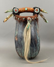 Laura Donefer Mixed Media Sculpture, Witches Pot