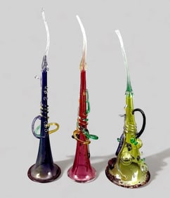 Rene Roubicek and Petr Novotny, Three Blown Glass Clarinets